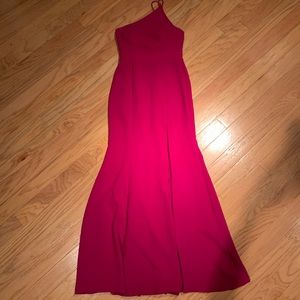 magenta crepe evening gown (prom)